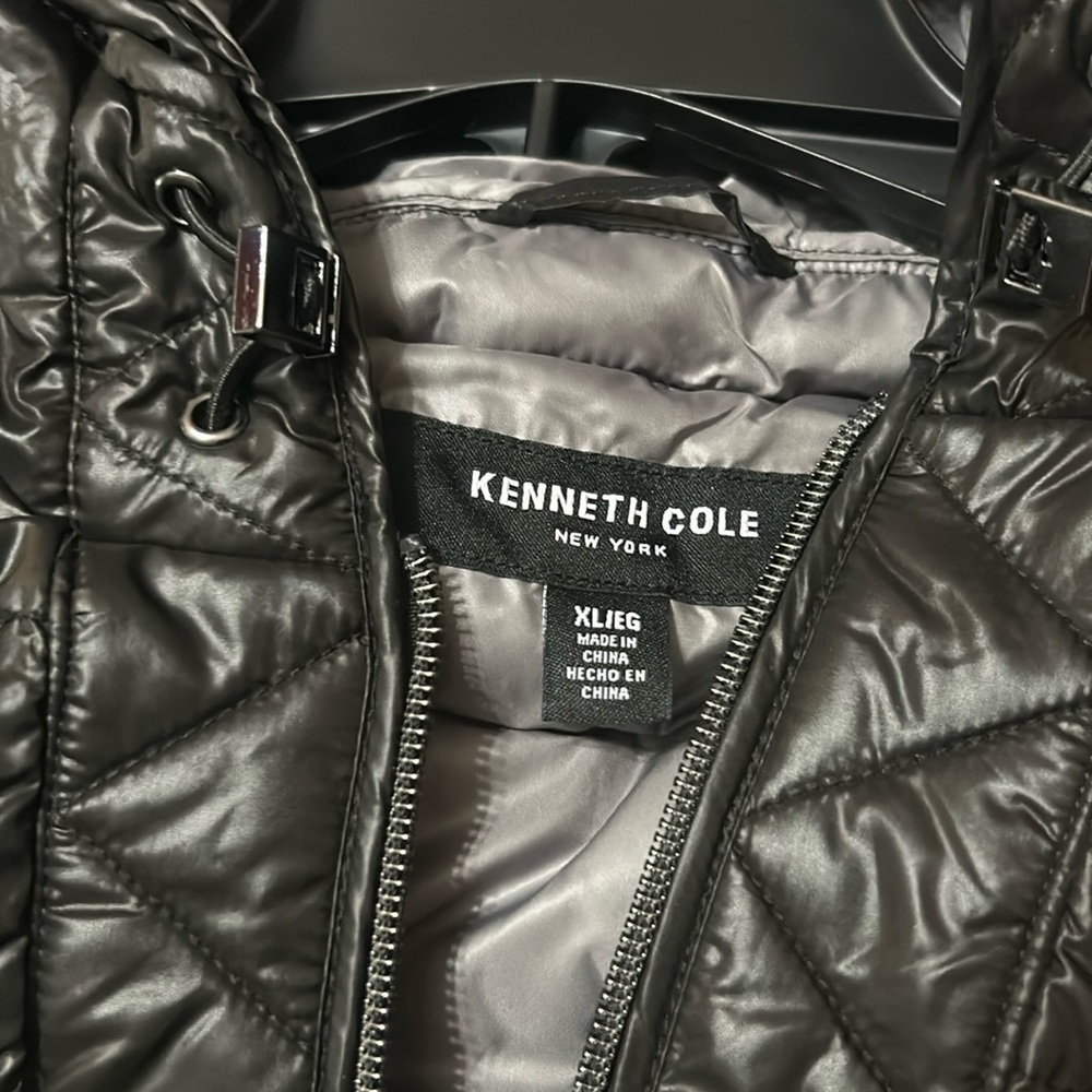 Kenneth Cole New York Full Zip Puffer Jacket with Hood Black Size XL - Picture 6 of 16
